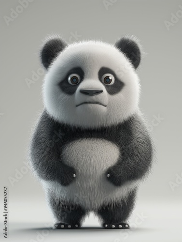 Cute Panda Bear Cartoon Character