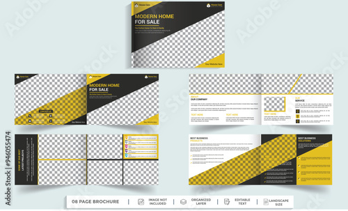 Furniture  catalog landscape portfolio layout, 8-page catalog brochure with premium product price list