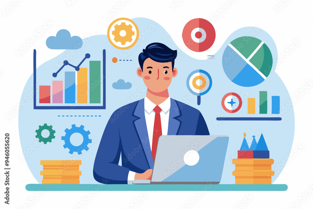 Businessman financial data analysis, economic and growth diagram, stock market exchange data, investment analysis, growth earning income concept, businessman thinking with data chart and graph.
Businessman financial data analysis, economic and growth diagram, stock market exchange data, investment analysis, growth earning income concept, businessman thinking with data chart and graph.