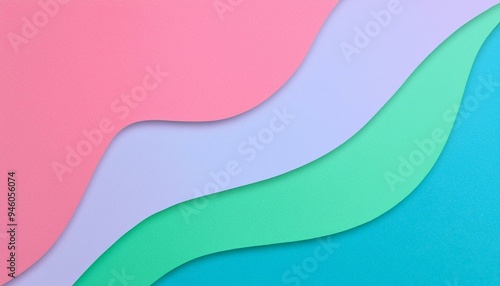 Vibrant Colorful Curves Background. Artistic Display of Color Spectrum and Paper Texture. abstract color stripe pattern and graphic. rainbow palette. red, yellow, orange, green, and blue colors.