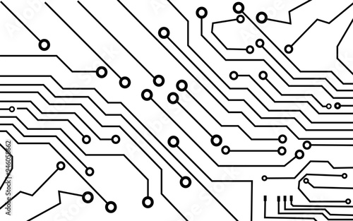 technology background with hi-tech digital data connection system and computer electronic design. printed circuit board