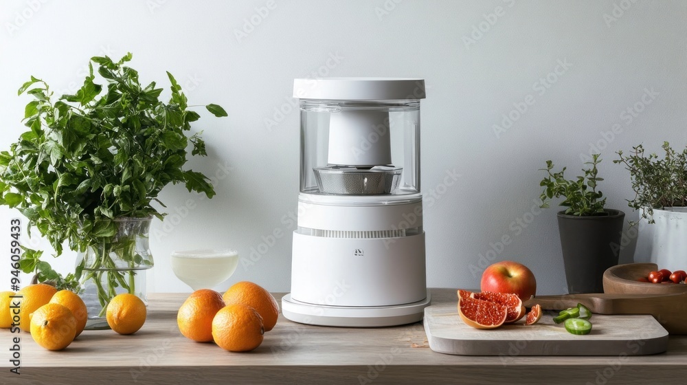 Modern Kitchen Still Life with White Appliance Modern Kitchen Still Life with White Appliance