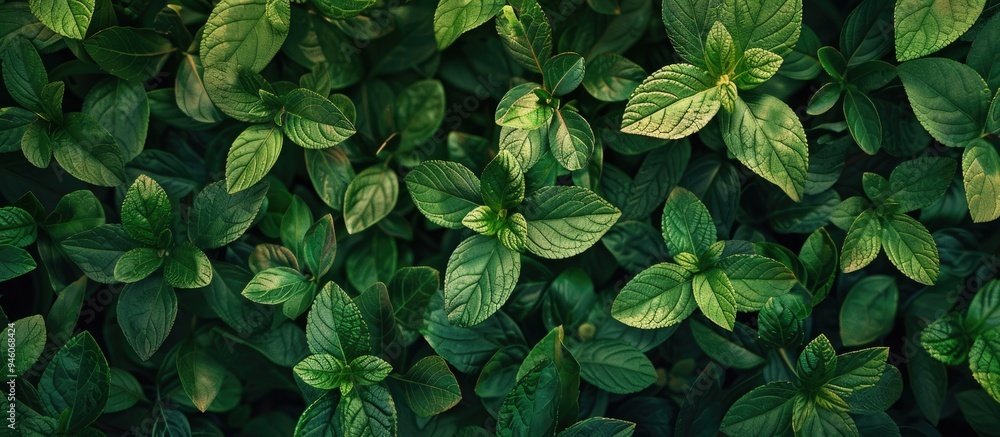 green foliage. Copy space image. Place for adding text and design