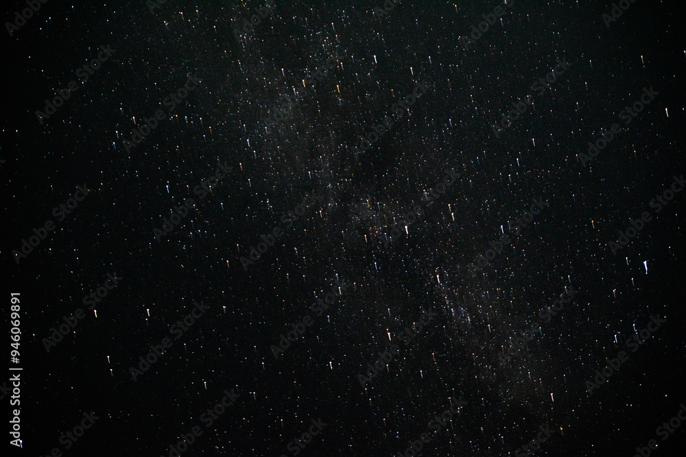 Starry sky and milky way. Stars in the dark sky. Starry sky and milky way. Stars in the dark sky.