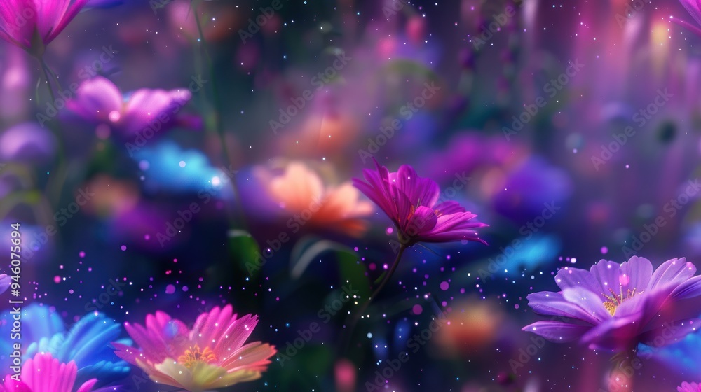 A vibrant close-up of colorful flowers in an enchanting garden, with a dreamy bokeh effect and sparkling details. A vibrant close-up of colorful flowers in an enchanting garden, with a dreamy bokeh effect and sparkling details.