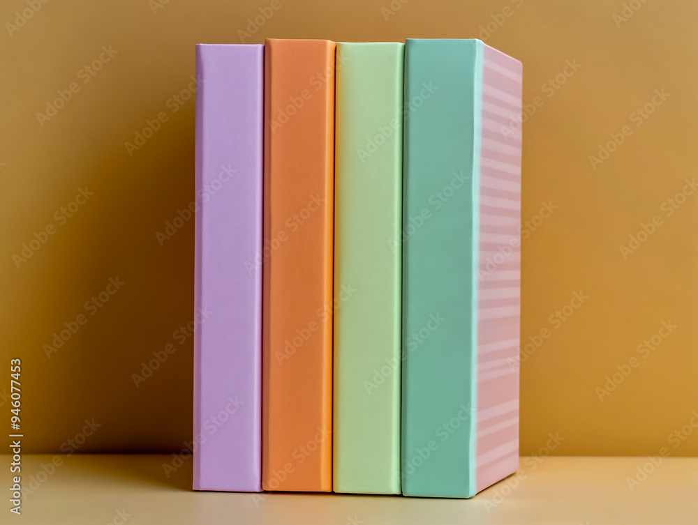 A notebook with pastel colors, designed in the style A notebook with pastel colors, designed in the style