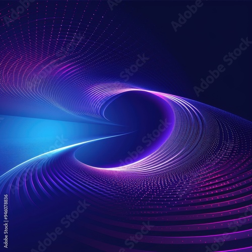 .technology circles wave blue and purble rays modern photo