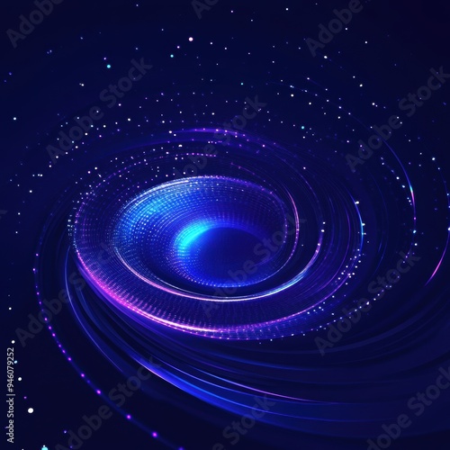 .technology circles wave blue and purble rays modern photo