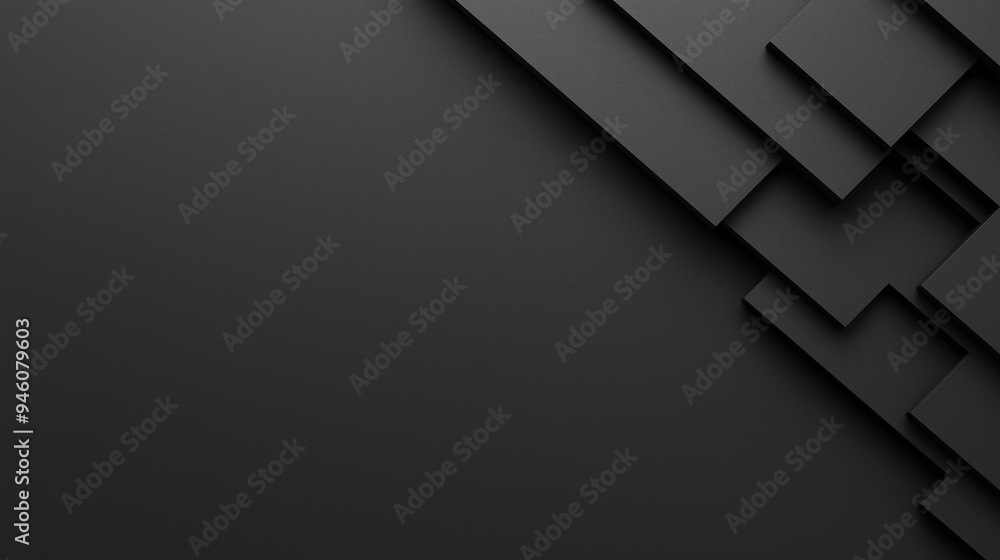 Abstract layered black geometric design with clean lines and sharp angles, creating a minimalist and modern aesthetic with depth and shadow Abstract layered black geometric design with clean lines and sharp angles, creating a minimalist and modern aesthetic with depth and shadow