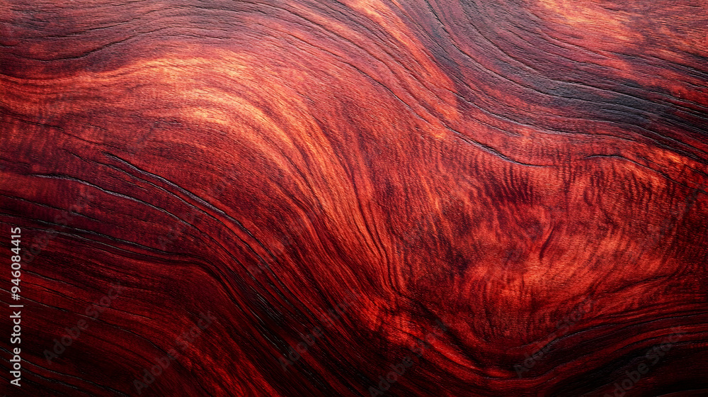 Close-up of rich red wood grain texture. Close-up of rich red wood grain texture.