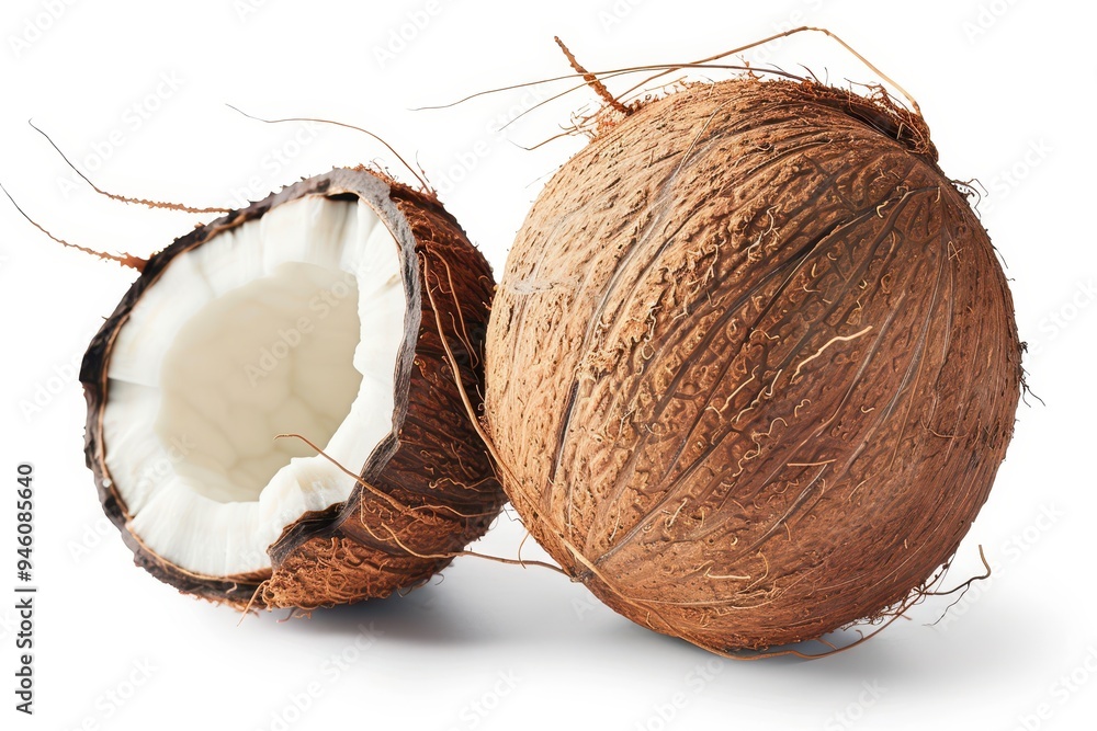 Coconuts on white background Coconuts on white background