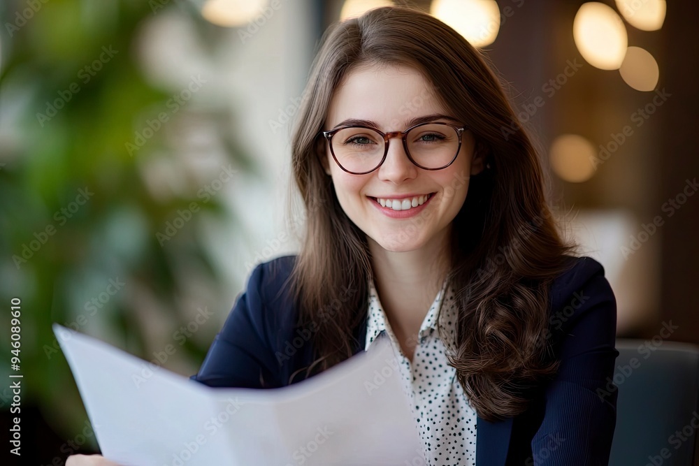 Smiling female financial advisor, attorney lawyer or bank manager consulting client investor reading document at business meeting reviewing legal paper file planning taxes working in office, ai Smiling female financial advisor, attorney lawyer or bank manager consulting client investor reading document at business meeting reviewing legal paper file planning taxes working in office, ai