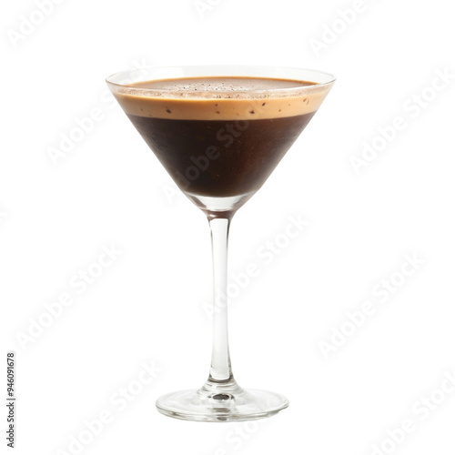 Espresso Martini Cocktail, isolated, transparent background, no background. PNG.