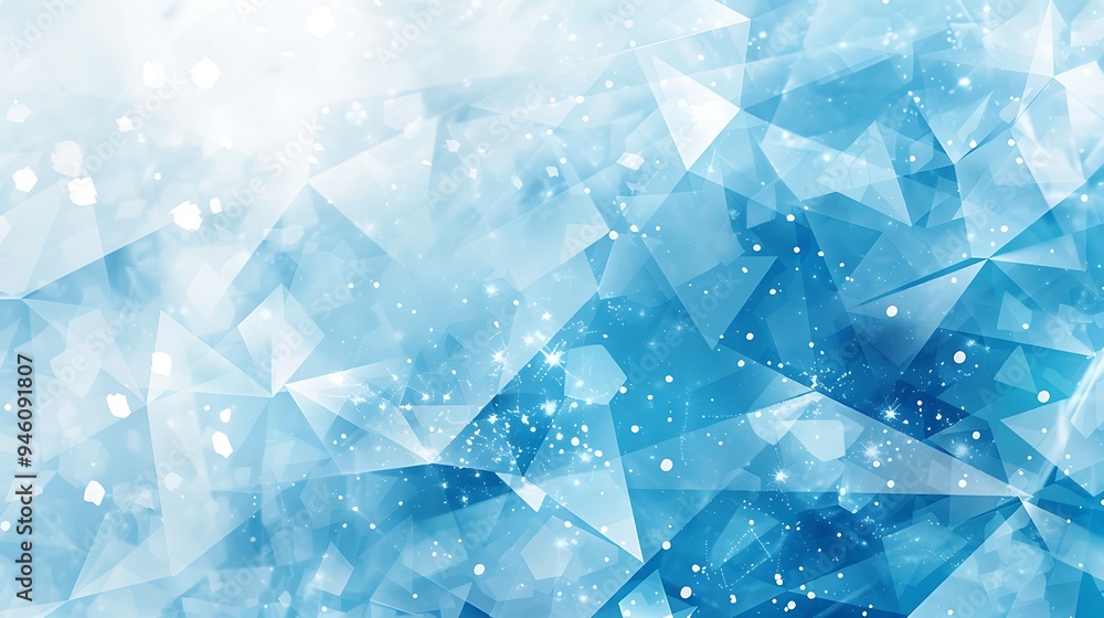 Winter abstract background with icy blue and white geometric designs. Winter abstract background with icy blue and white geometric designs.