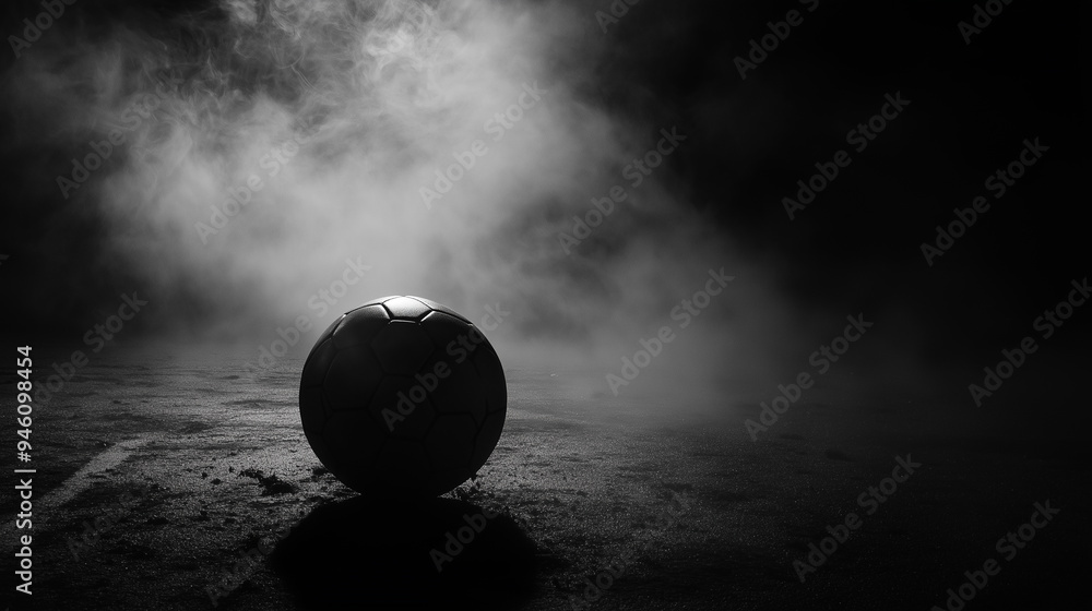Obraz premium Football in the dark