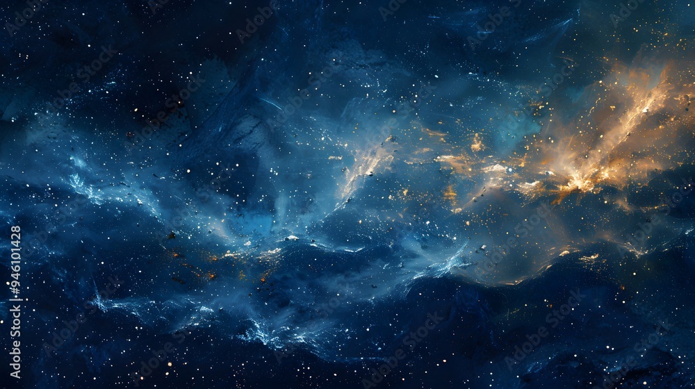 Obraz premium Cosmic Nebula with Stars and Galaxies.