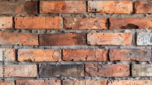 Urban Rustic Exposed Brick Wall, showcasing a blend of varied tones and textures, creating a striking 3D backdrop that evokes a sense of city charm and historical depth.