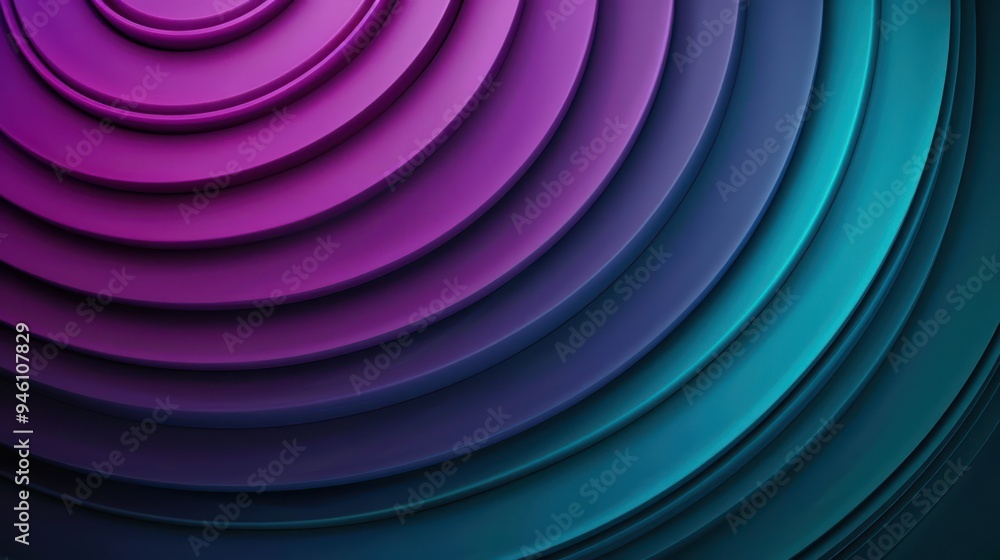 Abstract Colorful Circular Layers in Gradient Shades of Purple and Teal Abstract Colorful Circular Layers in Gradient Shades of Purple and Teal