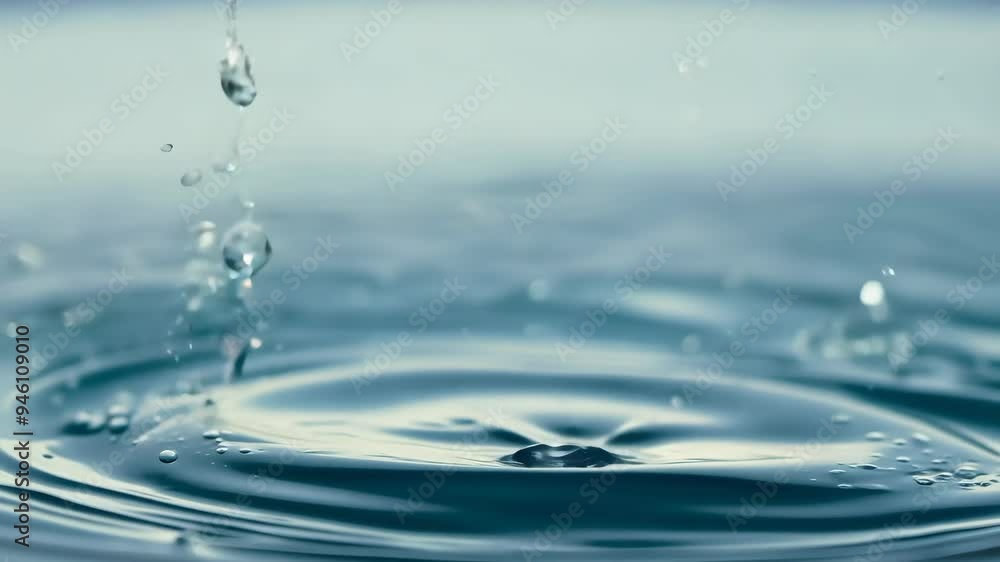 Ripple Effect: Slow Motion of a Single Water Drop into a Pool Ripple Effect: Slow Motion of a Single Water Drop into a Pool