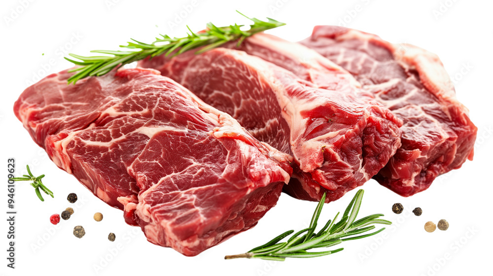 raw beef steak with rosemary raw beef steak with rosemary