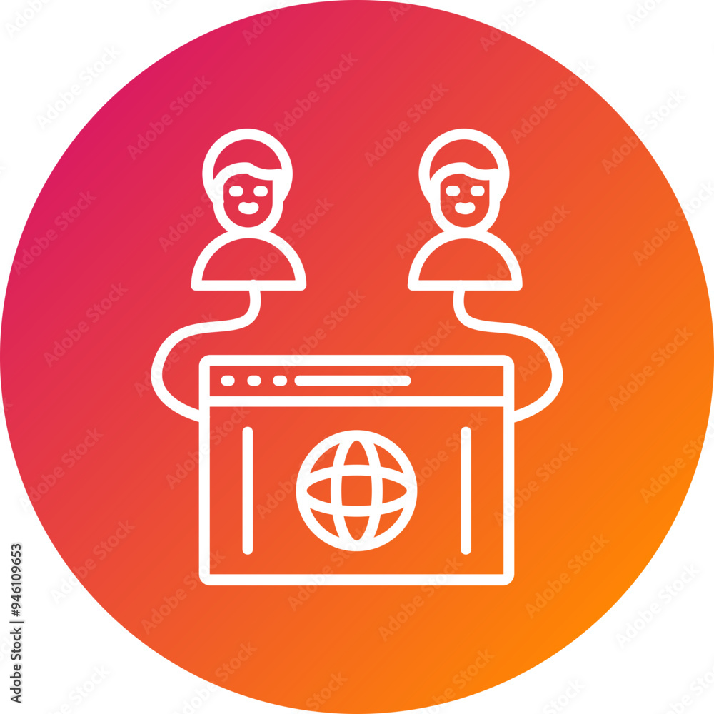 Web Traffic Vector Icon Web Traffic Vector Icon