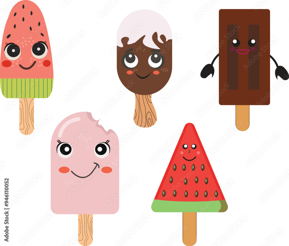 This is simple and vector ice cream vector set. and it is editable. This is simple and vector ice cream vector set. and it is editable.