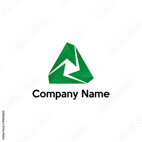 Trie Angle Logo Design Free Vector