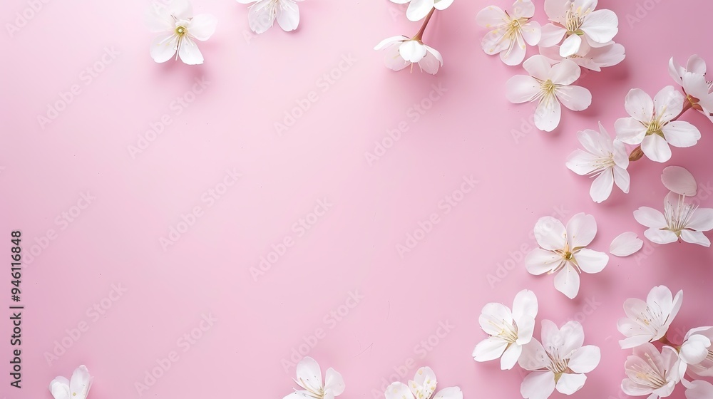 White minimalist romantic flower background. A serene and elegant display of delicate blooms against a pure white backdrop. Symbolizing simplicity and beauty. White minimalist romantic flower background. A serene and elegant display of delicate blooms against a pure white backdrop. Symbolizing simplicity and beauty.