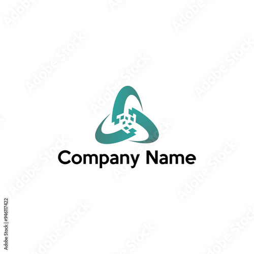 Trie Angle Logo Design Free Vector