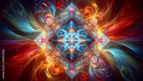 Radiant Abstraction on Fire 4K HDR Ultra HD Wallpaper