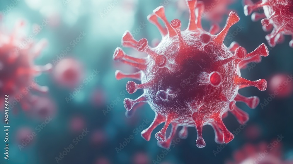Detailed Microscopic View of Viral Structure Detailed Microscopic View of Viral Structure