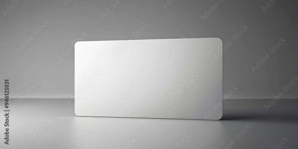 Universal blank mockup bank gift card with shadows on gray background Universal blank mockup bank gift card with shadows on gray background