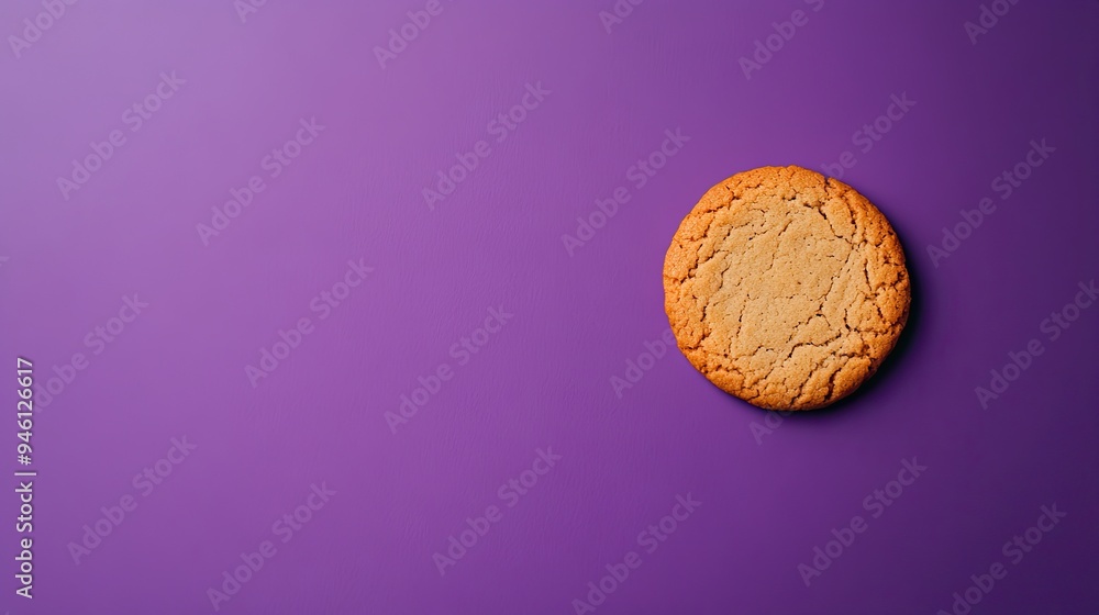Cookie on Purple Background Cookie on Purple Background