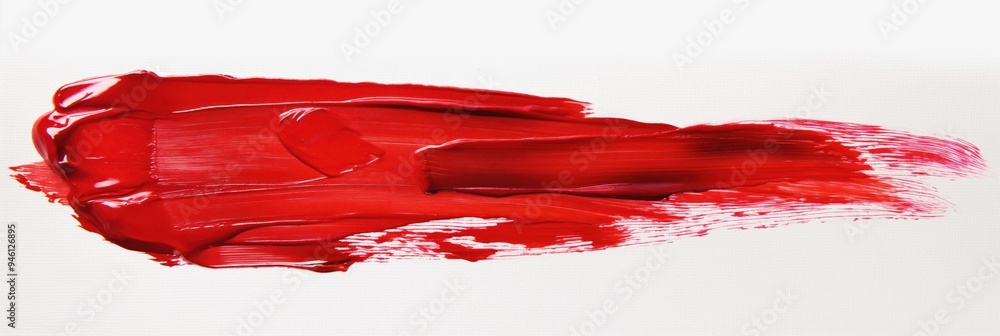 Red colored brush stroke painting on isolated canvas with watercolor texture. Lipstick smudge on the canvas. Artist creative expression with bold red colors. Red colored brush stroke painting on isolated canvas with watercolor texture. Lipstick smudge on the canvas. Artist creative expression with bold red colors.