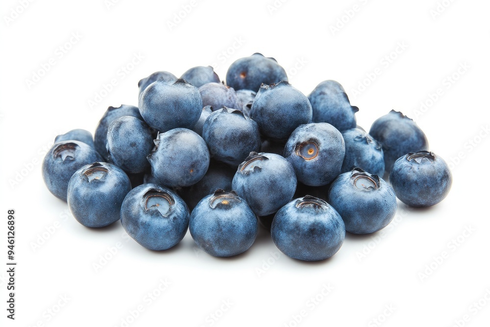 Minimalist Blueberries on a White Backdrop Minimalist Blueberries on a White Backdrop
