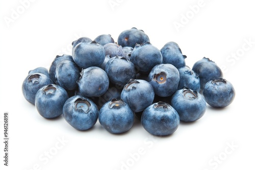 Minimalist Blueberries on a White Backdrop