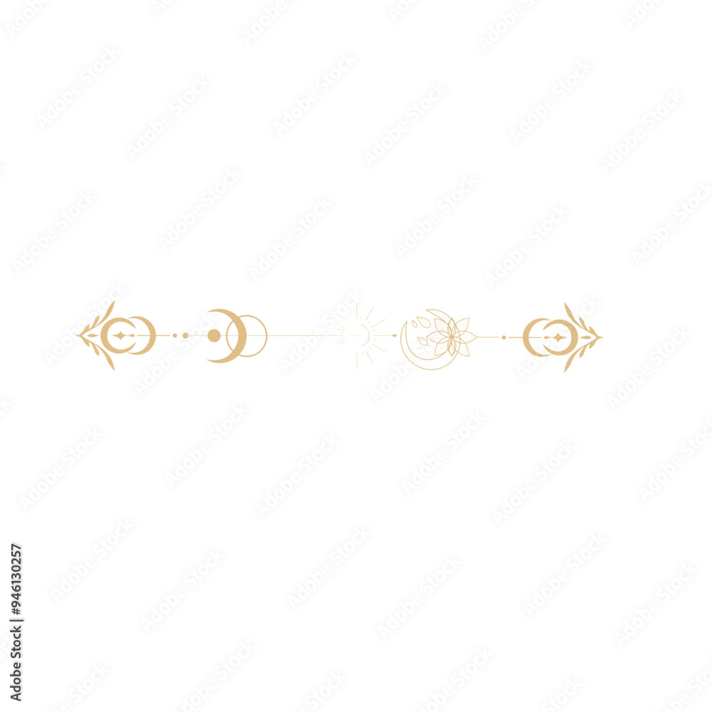 Golden celestial minimal esoteric frame Golden celestial minimal esoteric frame