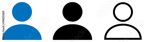 User Profile Vector Icons. contact icon. person icon isolated on white.