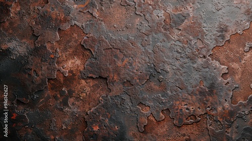 Wallpaper Mural Flat lay of an old, weathered iron surface with deep rust spots and rough textures, ideal for a gritty theme Torontodigital.ca