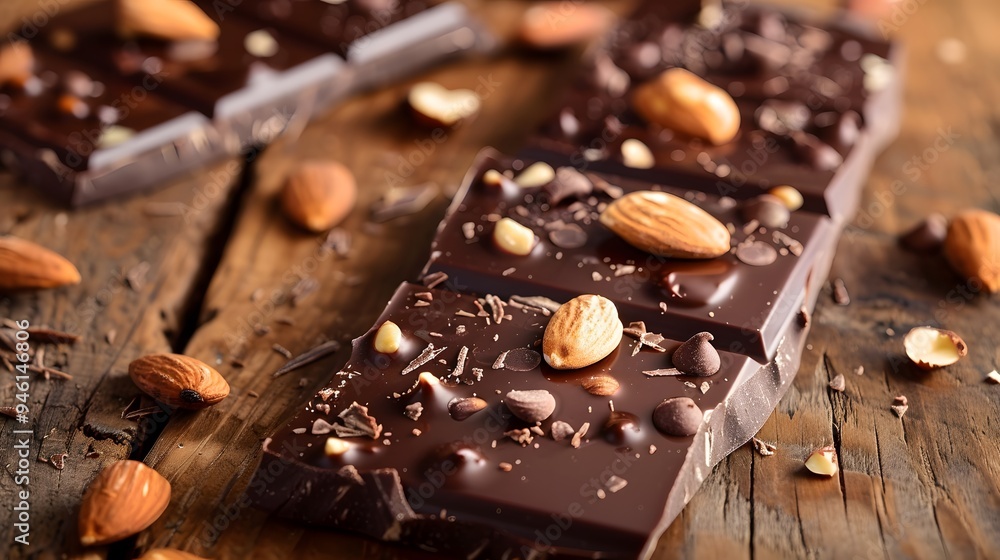 Dark Chocolate Bar with Almonds Dark Chocolate Bar with Almonds