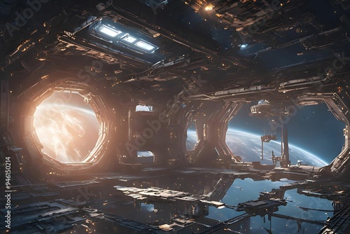 A spacecraft floating aimlessly in a dark, starless void.
