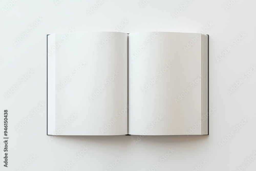 White blank mockup of A4 and A5 magazine brochures in 3D White blank mockup of A4 and A5 magazine brochures in 3D