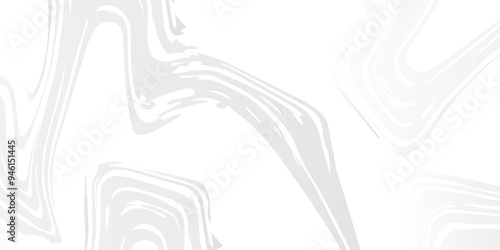 White and grey liquid marble pattern texture natural background. Liquify Swirl white and grey color art. Beautiful drawing with the divorces and wavy lines in gray tones.	