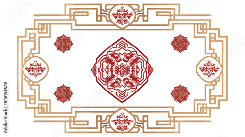 Elegant Vintage Chinese Frame with Minimalist Design