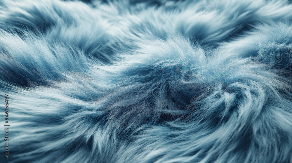Obraz premium Soft blue fur texture background for cozy and warm design concepts