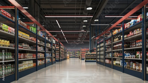 A long and bright aisle of supermarket heaven, take a look at the variety of products on offer