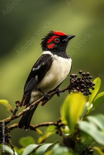 The red-billed streamertail (Trochilus polytmus) is a species of hummingbird found in the Caribbean. photo