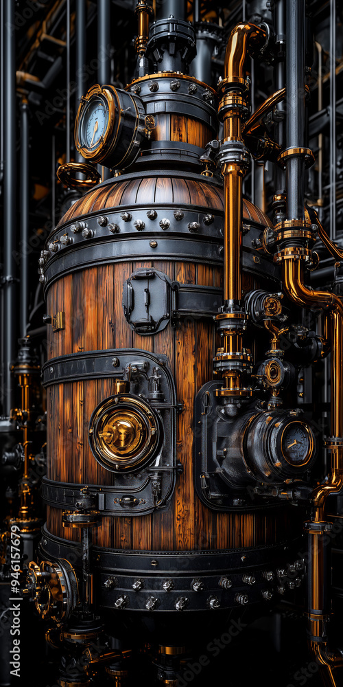 wine and cognac production, steampunk style, fantasy wine and cognac production, steampunk style, fantasy