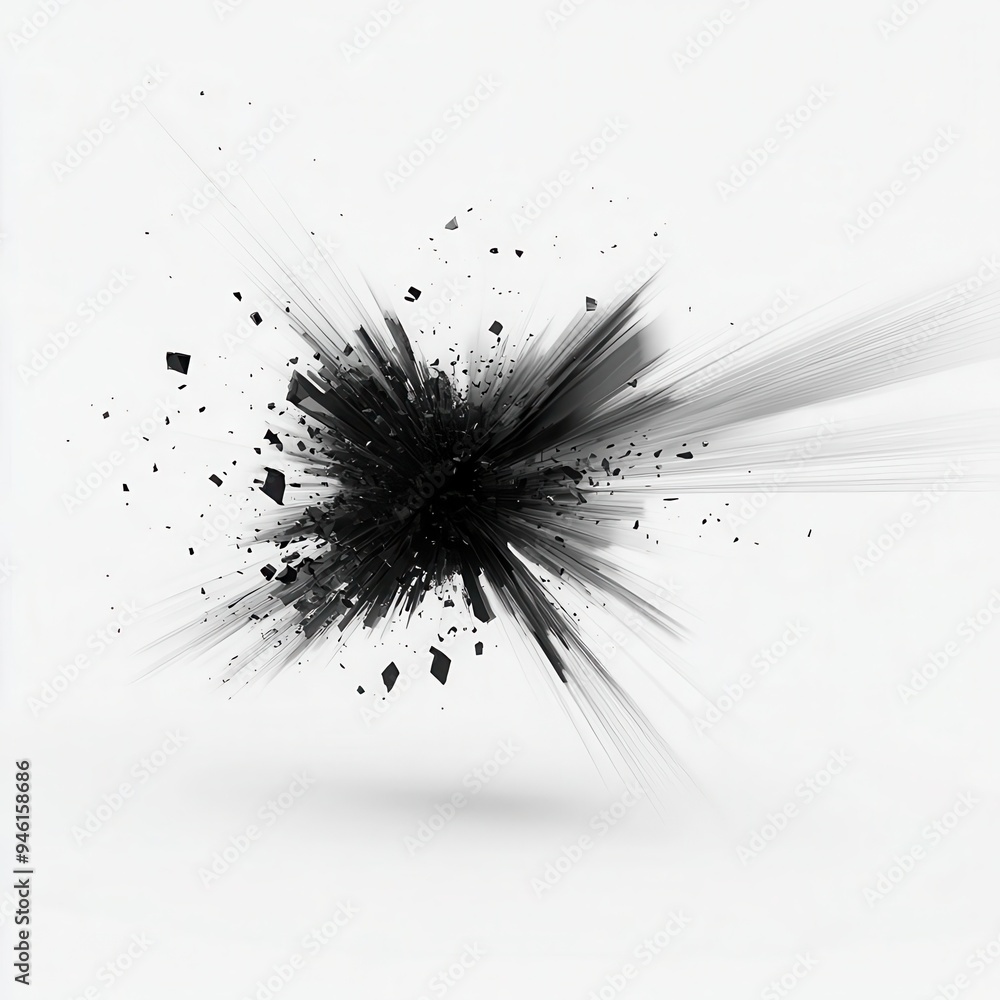 Create speed lines to show the motion of flying debris Create speed lines to show the motion of flying debris