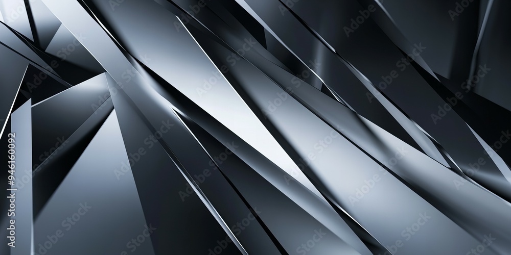 Dynamic abstract background grey with sharp triangular shapes, black white tones new stock image illustration AI Dynamic abstract background grey with sharp triangular shapes, black white tones new stock image illustration AI